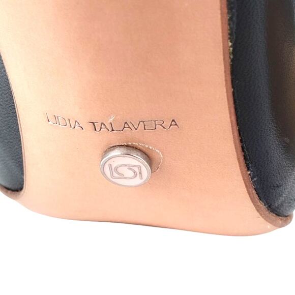 LYDIA TALAVERA THE SAVANNAH PUMP IN YELLOW & BLACK LEATHER WOMENS SIZE 8 NO BOX - Picture 8 of 8